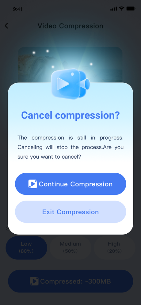 Max Cleaner video compression screen